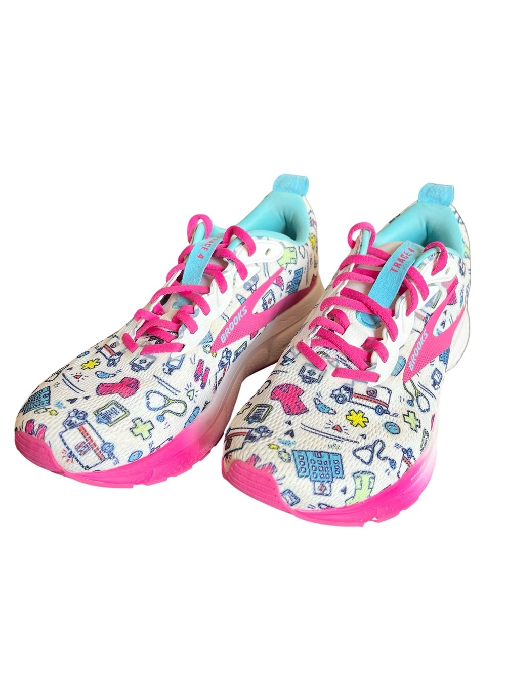 Brooks Women's Trace 4 Hero Medical Nurse Running Shoes Special Edition - Picture 3 of 13